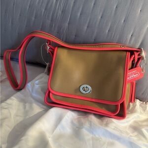 Coach Legacy Penny Crossbody - pink and tan